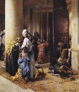 Ludwig Deutsch The Hour of Prayer. oil painting artist